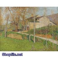 TSD3587 - Tranh sơn dầu khu biệt thự tuyệt đẹp